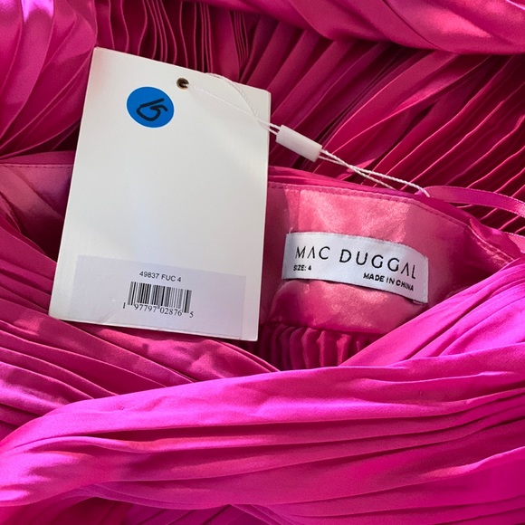 Mac Duggal One Shoulder Pleated Charmeuse Gown with Slit 49837 - Picture 14 of 16